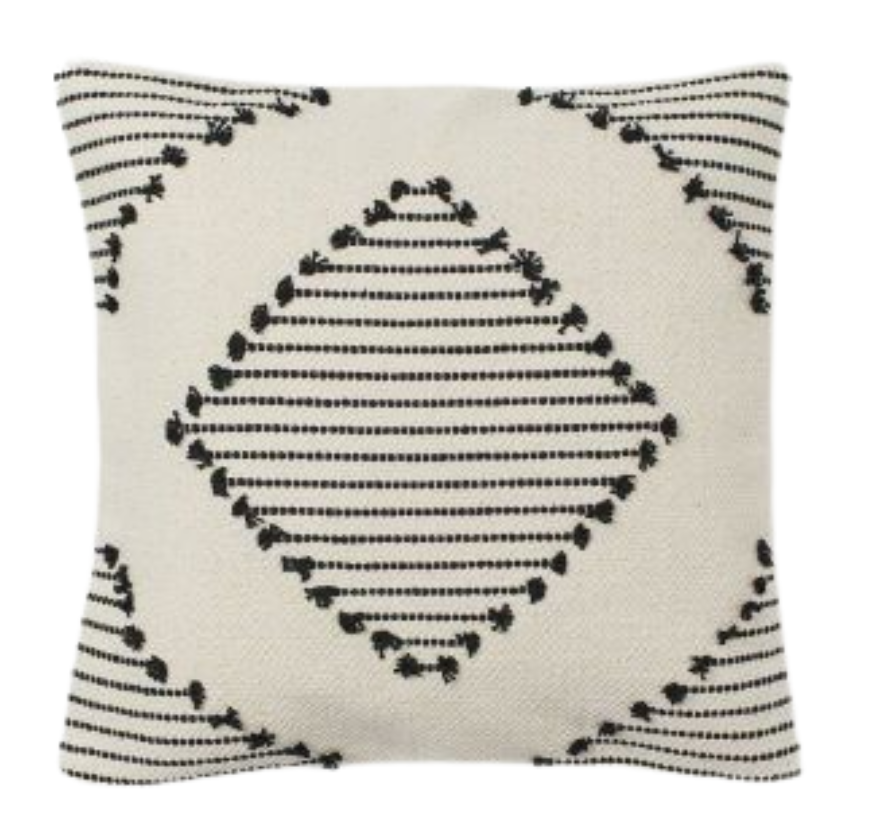Azuli Cushion Black and Natural 50 cm X 50 cm