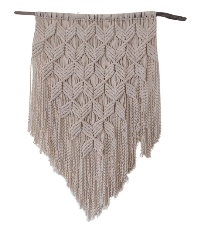 Honey Macramé Panel 