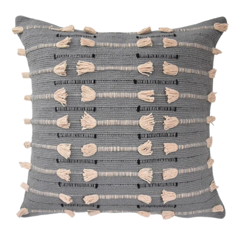 Boat Cushion Blue and Natural 50 cm X 50 cm