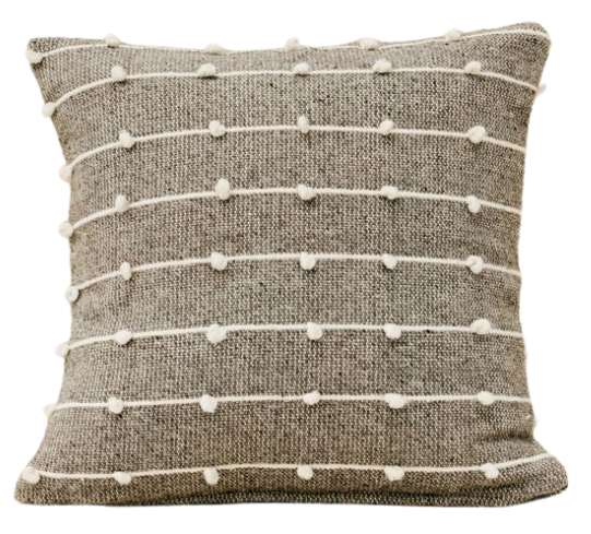 Paula Cushion Gray and Natural 50 cm X 50 cm