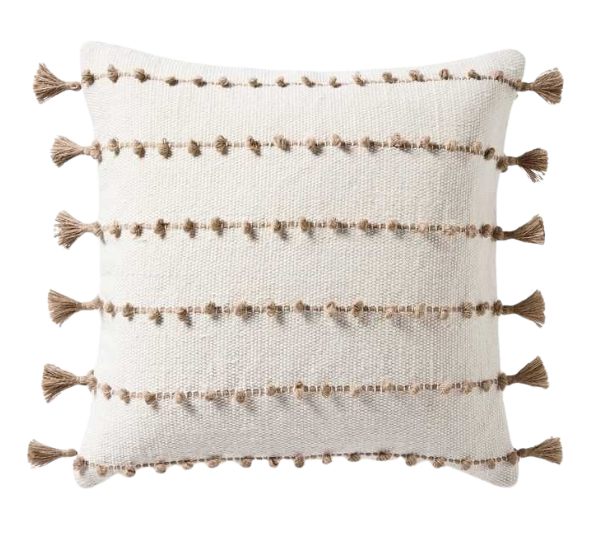 Pampa Cushion Beige and Natural 50 cm X 50 cm