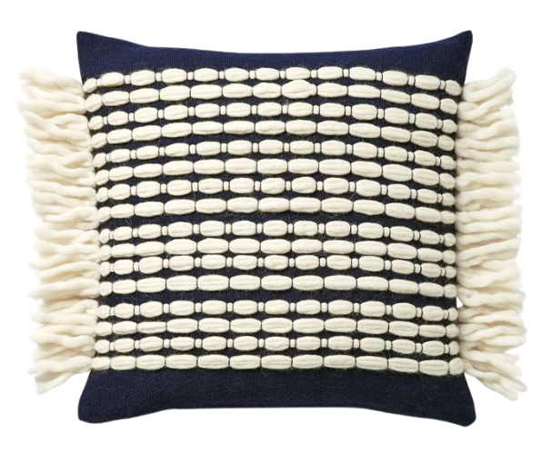 Urial Cushion Blue and Natural 50 cm X 50 cm