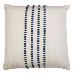 Rou Cushion Blue and Natural 50 cm X 50 cm