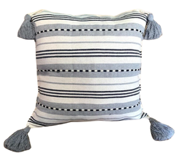 Nava Cushion Blue, Black and Natural 50 cm X 50 cm